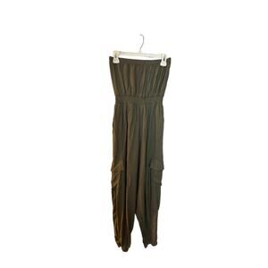 Justify Military Green Tube Top Pant Jumpsuit